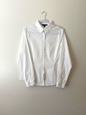 Brooks Brothers White Button Down Scalloped